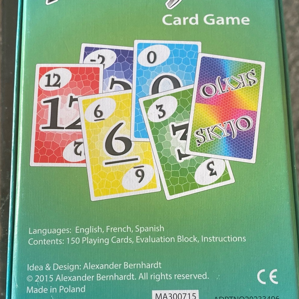Sky Vibrant Card Game - Green, Yellow, Blue, Red